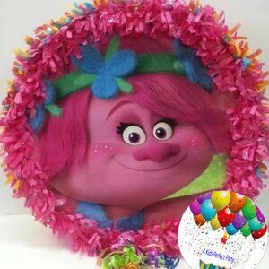 Trolls Pinata Pull String - Party Game & Candy Holder NEW